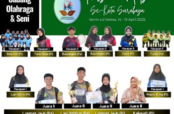 Prestasi Peserta Didik MTs Nurul Huda pada PORSENI MTs 2025 Se-Surabaya